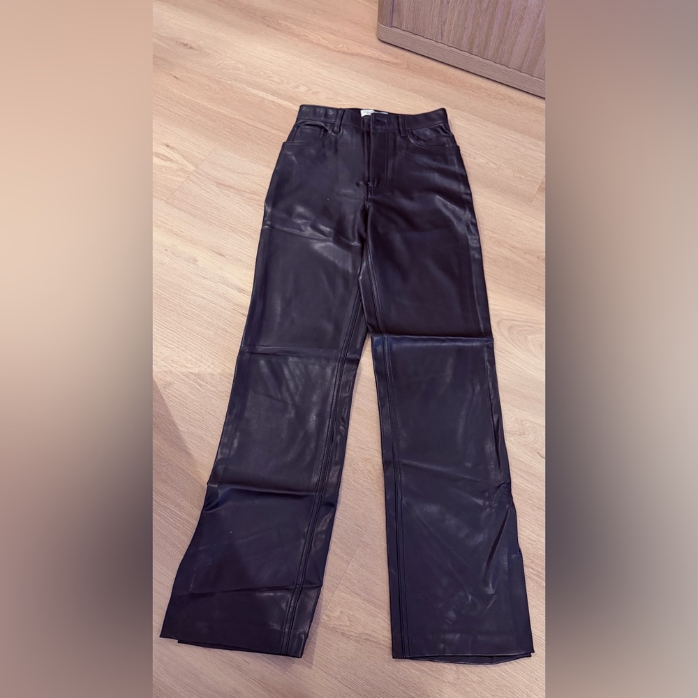 A&F 90s straight leather pant